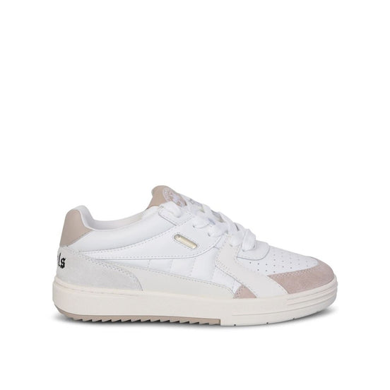 Palm Angels White Calfskin Athletic Sneakers