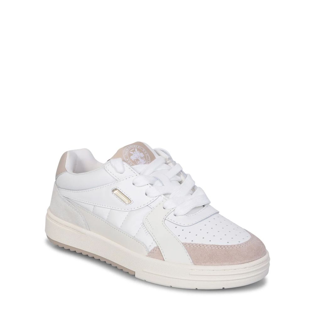 Palm Angels White Calfskin Athletic Sneakers