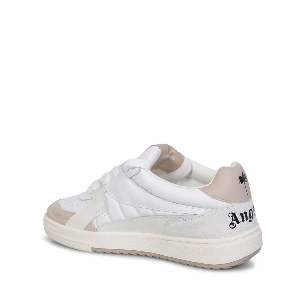 Palm Angels White Calfskin Athletic Sneakers