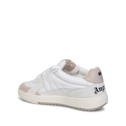 Palm Angels White Calfskin Athletic Sneakers
