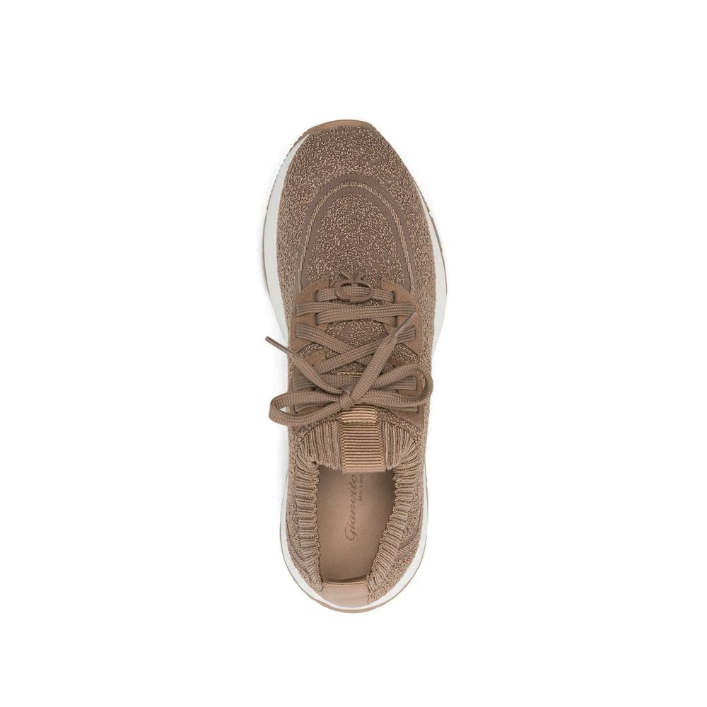 Gianvito Rossi Καφέ Υφασμάτινα Αθλητικά Sneakers