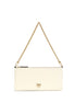 PINKO White Calf Leather Bos Taurus Shoulder Bag