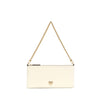 PINKO White Calf Leather Bos Taurus Shoulder Bag