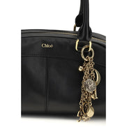 Chloé Μαύρη Τσάντα Χειρός Bos Taurus από Δέρμα Μοσχαριού