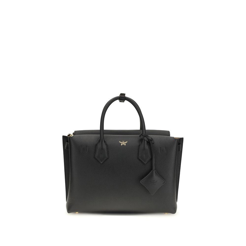 MCM Black Calf Leather Bos Taurus Handbag