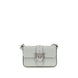 PINKO Gray Calf Leather Bos Taurus Shoulder Bag