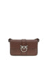 PINKO Brown Leather Shoulder Bag