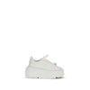Λευκά Δερμάτινα Sneakers Πλατφόρμες Casadei από Δέρμα Μόσχου (Bos Taurus)