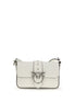PINKO White Calf Leather Bos Taurus Shoulder Bag