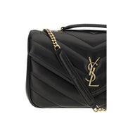 Saint Laurent Black Lamb Ovis Aries Aries Shoulder Bag
