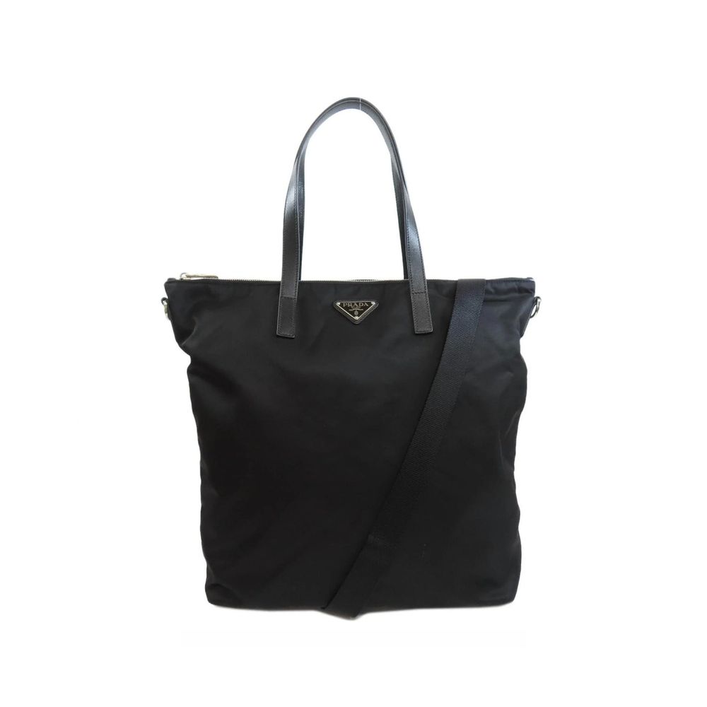 Τσάντα tote Prada από μαύρο νάιλον