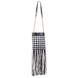 Versace Black And White Leather And Textile Shoulder Bag