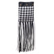 Versace Black And White Leather And Textile Shoulder Bag