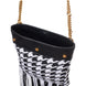 Versace Black And White Leather And Textile Shoulder Bag