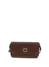 PINKO Brown Calf Leather Bos Taurus Shoulder Bag