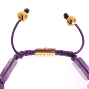 Nialaya CZ Amethyst 18K Gold 925 Bracelet