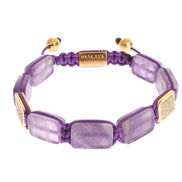 Nialaya CZ Amethyst 18K Gold 925 Bracelet