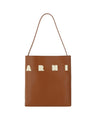Marni Brown Calf Leather Bos Taurus Shoulder Bag