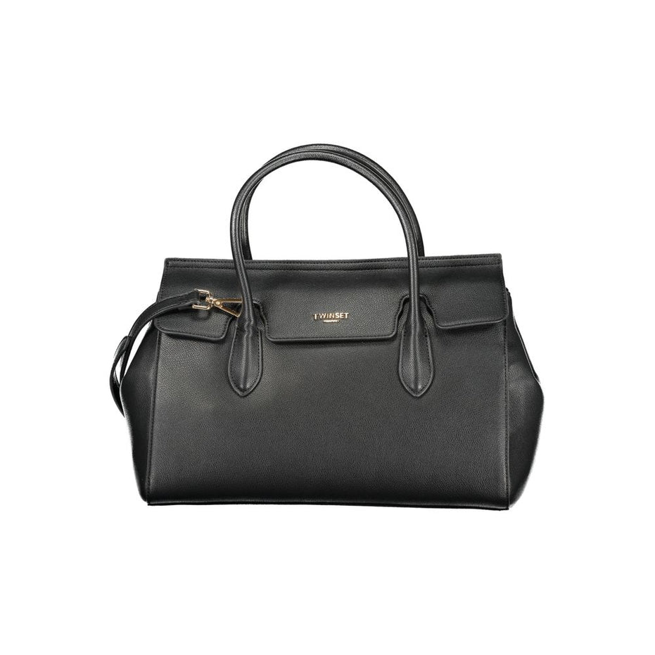 Γυναικεία Τσάντα Tote Twinset Nero από Πολυουρεθάνη
