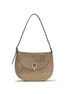 Savette Beige Calf Leather Bos Taurus Shoulder Bag