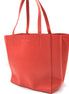 Τσάντα Tote Celine Cabas Phantom από Κόκκινο Φυσικό Δέρμα με Βότσαλο