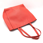 Celine Cabas Phantom Red Pebbled Leather Tote Bag