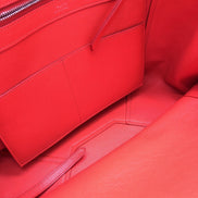 Celine Cabas Phantom Red Pebbled Leather Tote Bag