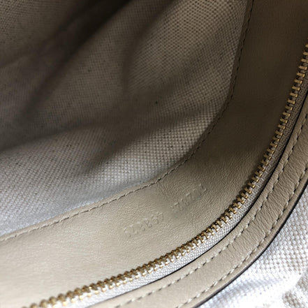 Gucci Aria Calfskin Web Large Attache Shoulder Bag Beige