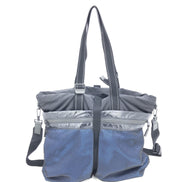 Bottega Veneta Black And Blue Nylon Convertible Tote