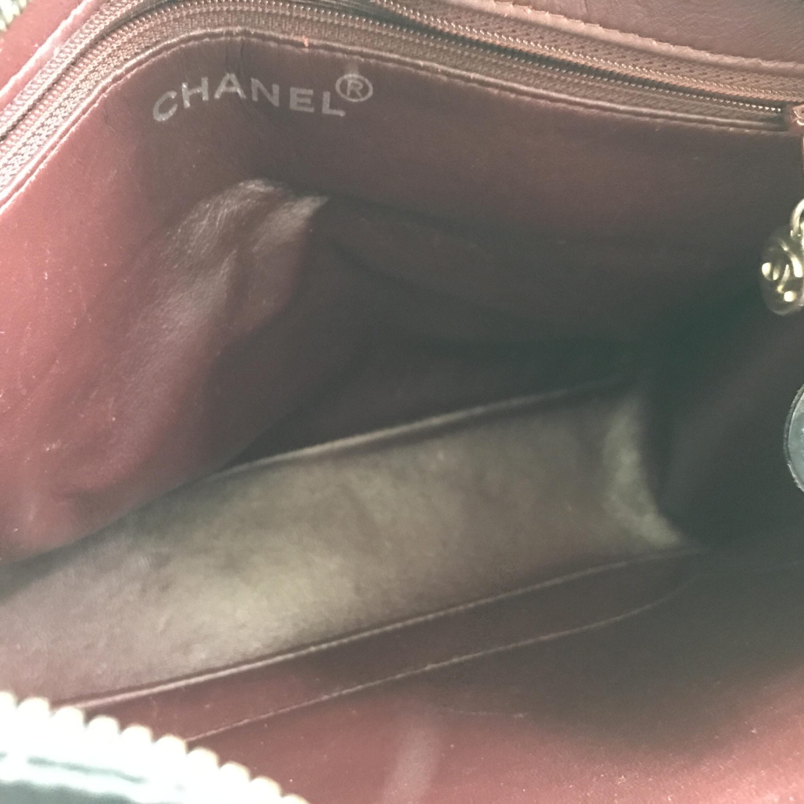 Chanel Μαύρη Λουστρίνι Τσάντα Tote