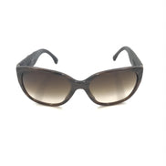Chanel Brown Frame With Tweed Accents Sunglasses