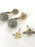 Christian Dior Crystal Embellished Metal Bee Earrings