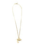 Christian Dior Dolphin Motif Rhinestone Gold Plated Necklace