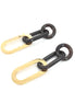 Hermès Gold Plated And Black Chain Link Earrings