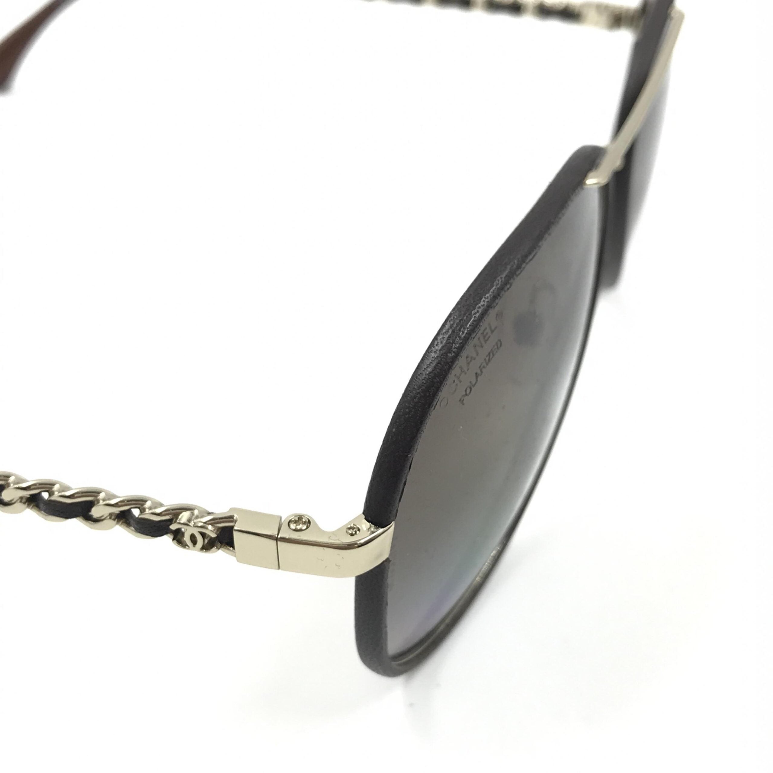 Γυαλιά Ηλίου Chanel Aviator με Χρυσούς και Μαύρους Πολωμένους Φακούς