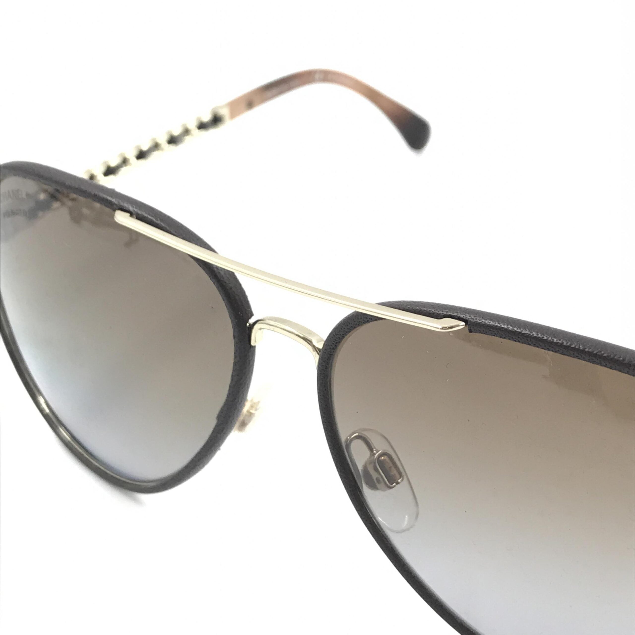 Γυαλιά Ηλίου Chanel Aviator με Χρυσούς και Μαύρους Πολωμένους Φακούς