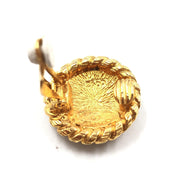 Chanel Gold Plated CC Clip On Earrings