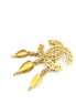 Chanel Gold Plated CC Logo Brooch