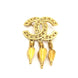 Chanel Gold Plated CC Logo Brooch