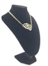 Chanel Gold Tone Heart Choker Necklace With Logo