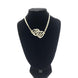 Chanel Gold Tone Heart Choker Necklace With Logo