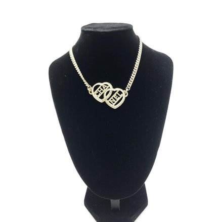 Κολιέ Τσόκερ Chanel με Χρυσή Καρδιά και Λογότυπο