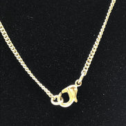 Chanel Gold Tone CC Circle Pendant Necklace