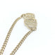 Chanel Gold Tone Heart Choker Necklace With Logo