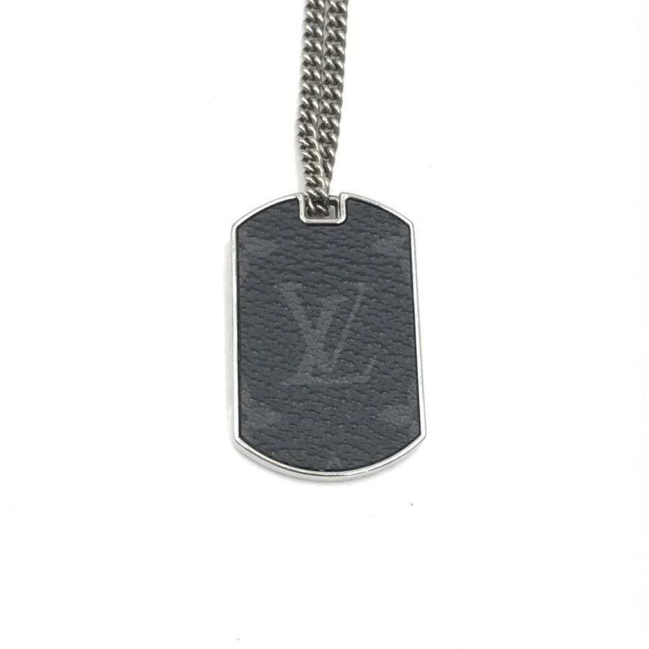 Δερμάτινο κολιέ με μενταγιόν Louis Vuitton Monogram Eclipse