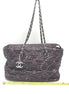 Chanel Paris-Byzance Chain Shoulder Bag Purple Nylon