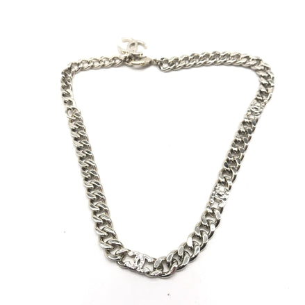 Ασημένιο Κολιέ Chanel με Αλυσίδα Curb