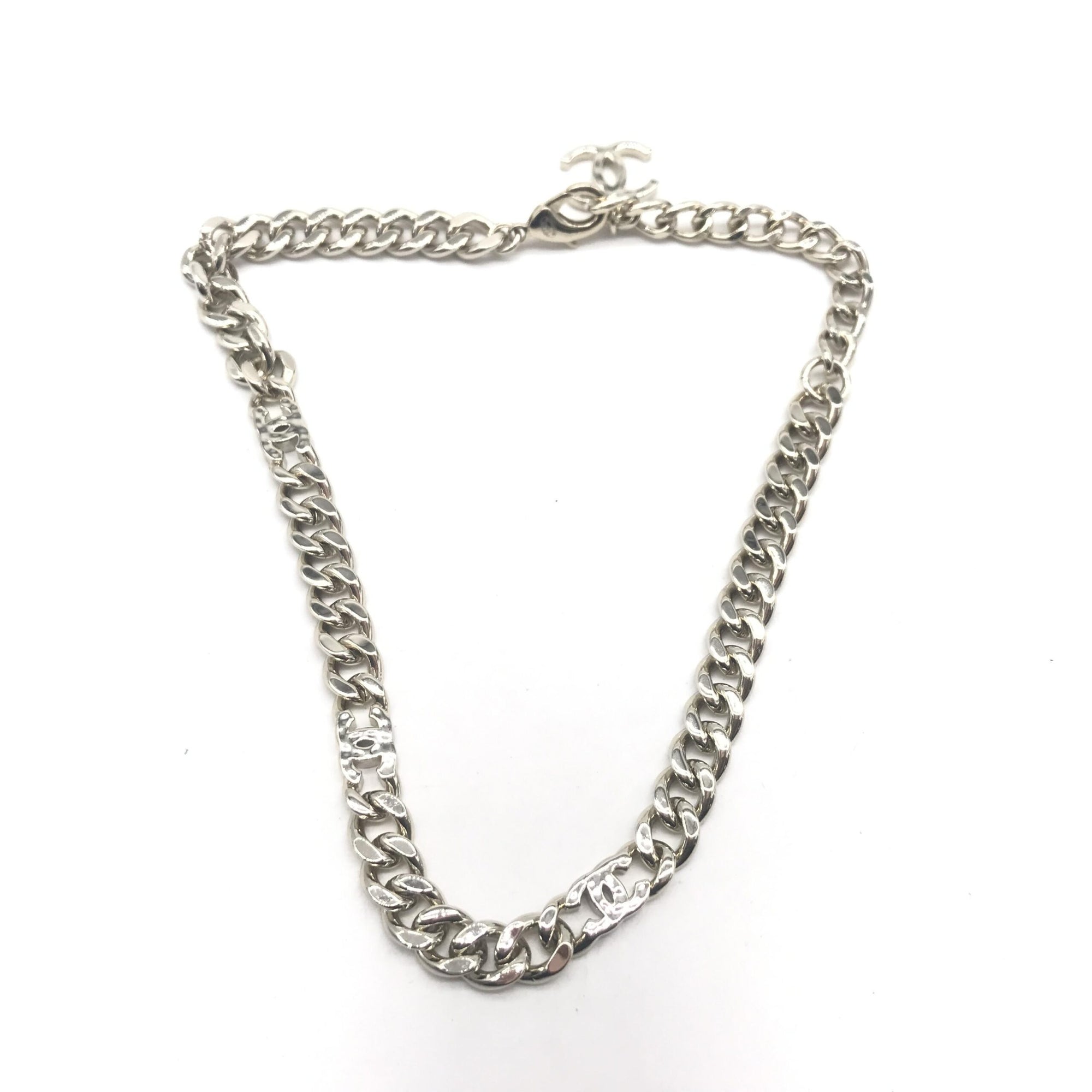 Κολιέ Chanel Ασημί Αλυσίδα Curb Link