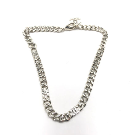 Ασημένιο Κολιέ Chanel με Αλυσίδα Curb