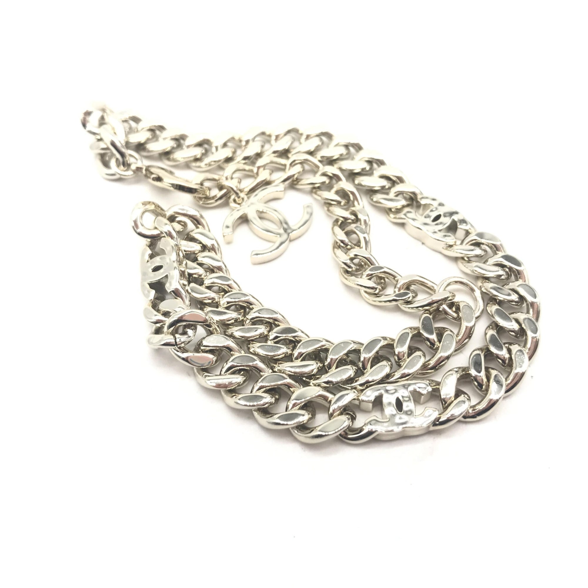 Κολιέ Chanel Ασημί Αλυσίδα Curb Link